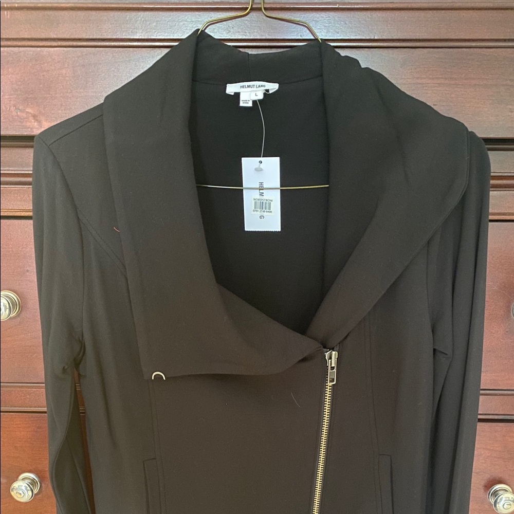Black Helmut Lang zipper jacket